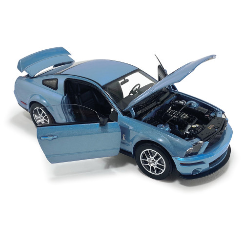 2007 Ford Mustang G.T. 500 - Windveil Blue 1:18 Scale Diecast Model Car by Shelby Collectibles Alt Image 1