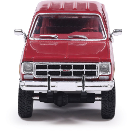 1977 GMC Sierra Grande K2500 Crew Cab Wideside - Dark Red Metallic and Silver Special Two-Tone - Lifted 1:64 Scale Diecast Model Truck by IXO Models Alt Image 5