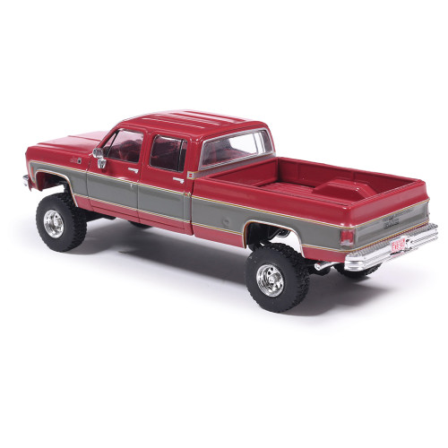 1977 GMC Sierra Grande K2500 Crew Cab Wideside - Dark Red Metallic and Silver Special Two-Tone - Lifted Alt Image 3