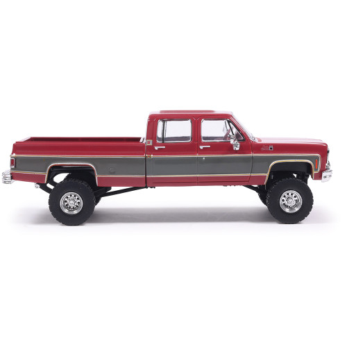1977 GMC Sierra Grande K2500 Crew Cab Wideside - Dark Red Metallic and Silver Special Two-Tone - Lifted Alt Image 7