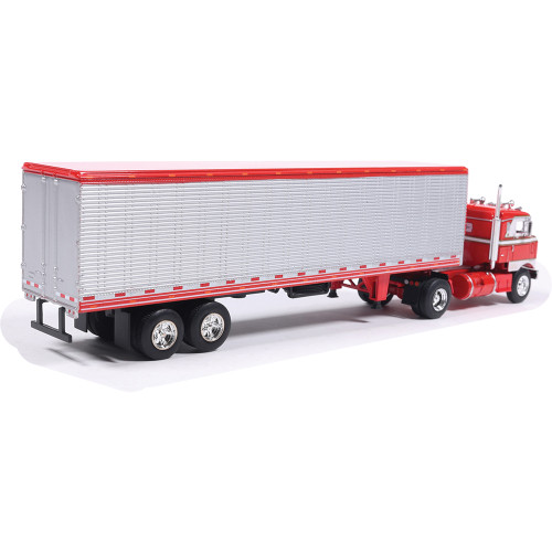 1950 Kenworth Bullnose - Red and White with vintage chrome trailer Alt Image 1