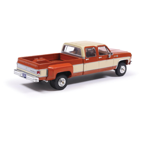 1975 Chevrolet K30 Crew Dab Dually - Grecian Bronze and Santa Fe Tan Deluxe Two-Tone 1:64 Scale Diecast Model Car by IXO Models Alt Image 1