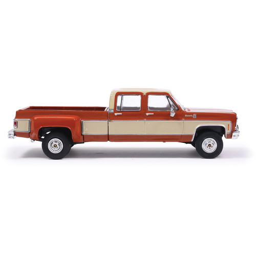 1975 Chevrolet K30 Crew Dab Dually - Grecian Bronze and Santa Fe Tan Deluxe Two-Tone 1:64 Scale Diecast Model Car by IXO Models Alt Image 7