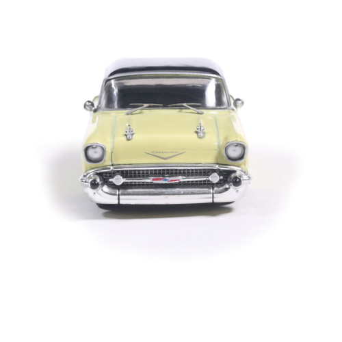 1957 Chevrolet One-Fifty - Lowered - Colonial Cream and Onyx Black 1:64 Scale Diecast Model Car by IXO Models Alt Image 5