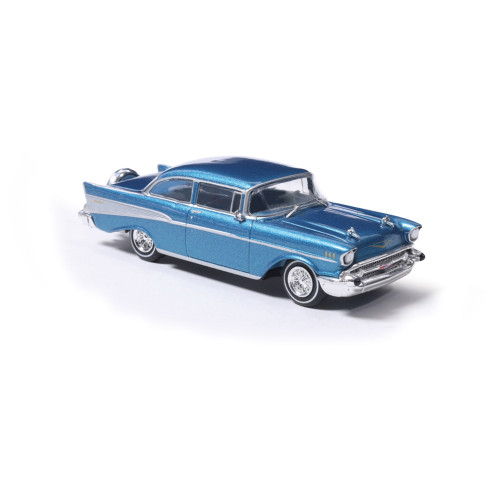 1957 Chevrolet Bel Air Sedan with Continental Kit - Harbor Blue Alt Image 2