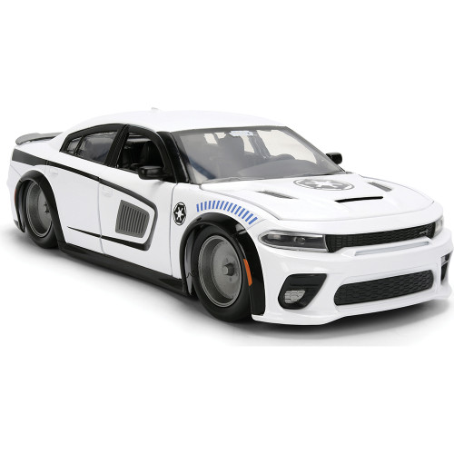 2015 Dodge Challenger Hellcat w/Stormtrooper Figure 1:24 Scale Diecast Model Car by Jada Toys Alt Image 4