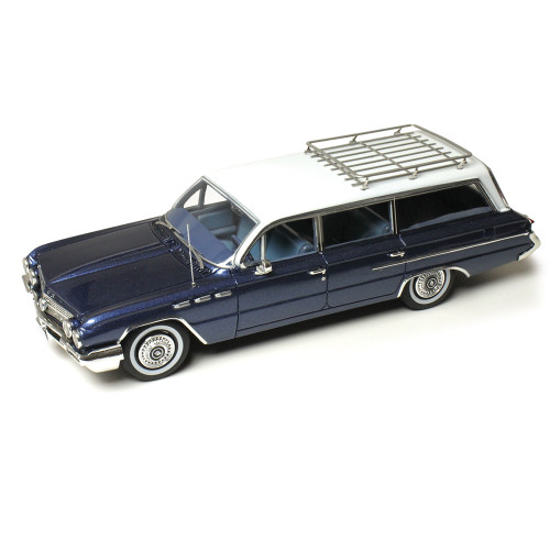 1962 Buick Invicta Station Wagon - Cadet Blue 1:43 Scale Cast Resin Model Car by Goldvarg Collection Main Image