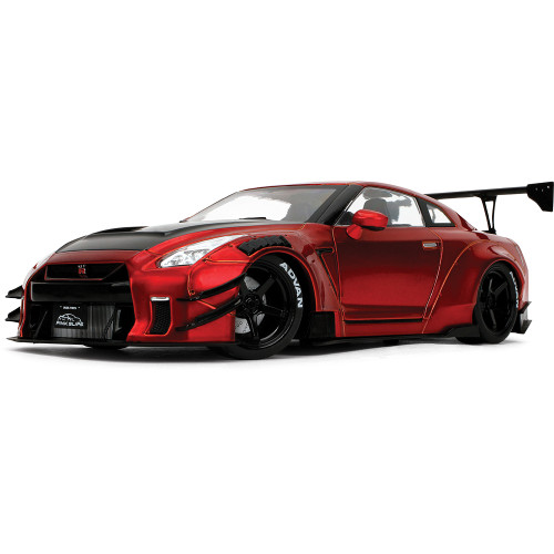 Nissan GT-R (R35) LIBERTY WALK Red Diecast Model Car | Pink Slips