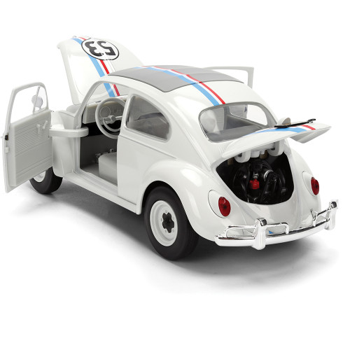 【VW 公式】ハービー HERBIE ミニチュアカー LOVE BUG 1/43 Herbie the Love Bug VW Beetle w/Tire Rack | Jada Toys