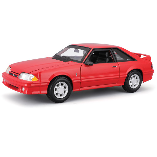1993 Ford Mustang SVT Cobra - Red 1:24 Scale 1:24 Scale Diecast Model Car by Maisto Main Image