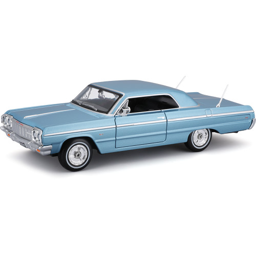 1964 Chevrolet Impala SS - Blue 1:24 Scale Diecast Model Car by Maisto Main Image