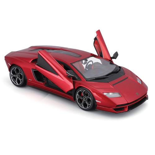 Lamborghini Countach LP! 800-4 - Red 1:24 Scale Diecast Model Car by Bburago Alt Image 2