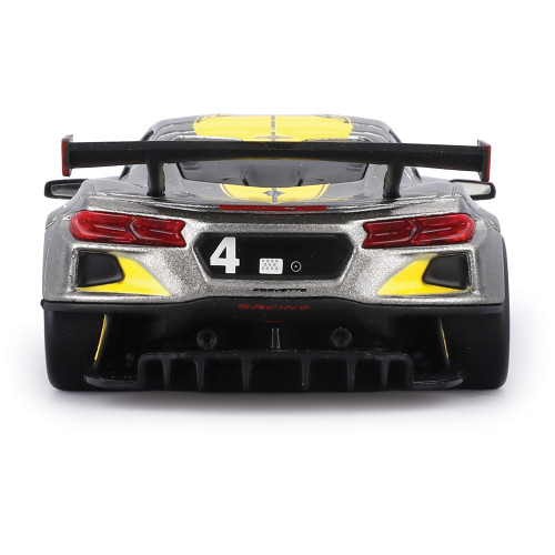 2020 Chevrolet Corvette C8R - Gray 1:43 Scale Diecast Model Car by Bburago Alt Image 4