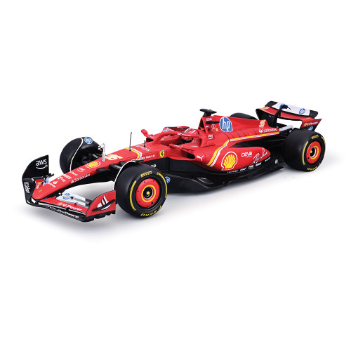 2024 SFR Ferrari Season Car - Leclerc #16 1:18 Scale Diecast Model Car by Bburago Main Image