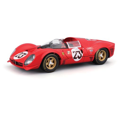 1967 Ferrari 330 P4 Daytona Red #23 Diecast Model Car | Bburago