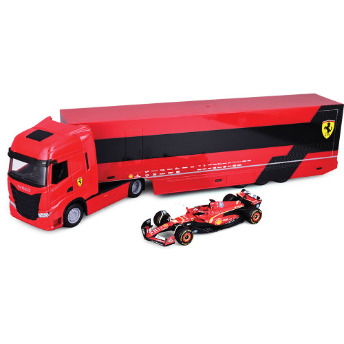 Ferrari Iveco Cab F1 Transporter & + 1 SFR SF23 F1 Car Leclerc #16