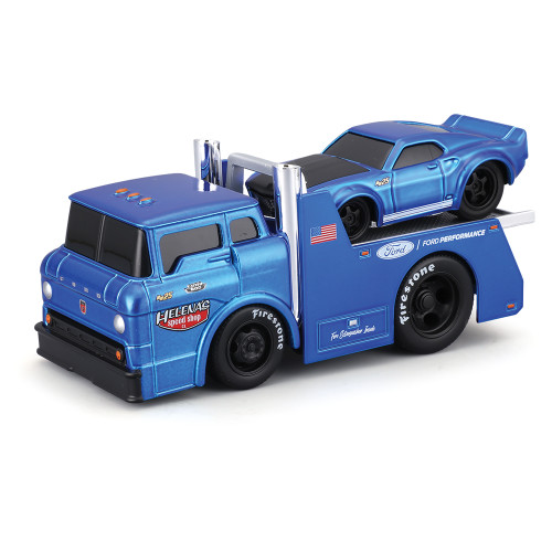 1966 Ford C600 Flatbed & 1969 Mustang GT - Muscle Transports 1:64 Scale  by Muscle Machines Main Image