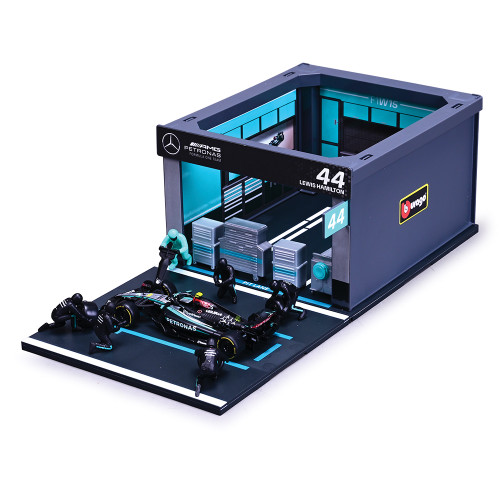 2024 Mercedes F1 W15 Pit Pass - Hamilton #44 1:43 Scale Diecast Model Car by Bburago Main Image