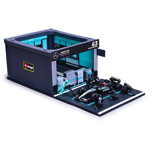 2024 Mercedes F1 W15 Pit Pass - Russell #63 1:43 Scale Diecast Model Car by Bburago Alt Image 1