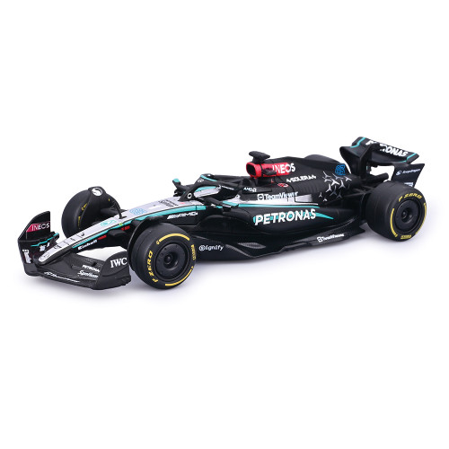 2024 Mercedes F1 Semi Truck w/W15 - Russell #63 1:43 Scale Diecast Model Car by Bburago Alt Image 1