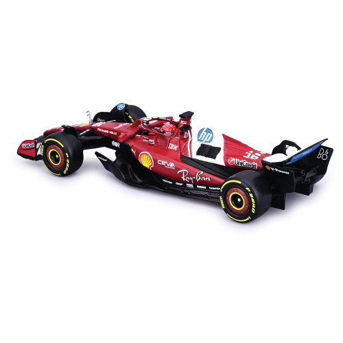 2025 Ferrari F1 Season Car w/ helmet - Leclerc #16 1:43 Scale Diecast Model Car by Bburago Alt Image 2