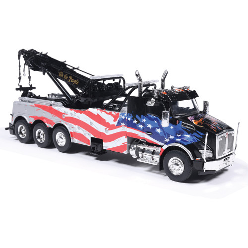 Kenworth T880 Wrecker - Black With American Flag 1:43 Scale  by IXO Models Alt Image 2