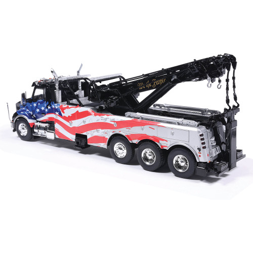 Kenworth T880 Wrecker - Black With American Flag 1:43 Scale  by IXO Models Alt Image 3
