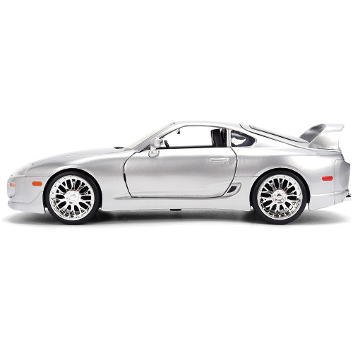 1995 Toyota Supra - Silver 1:24 Scale Diecast Model Car by Jada Toys Alt Image 6