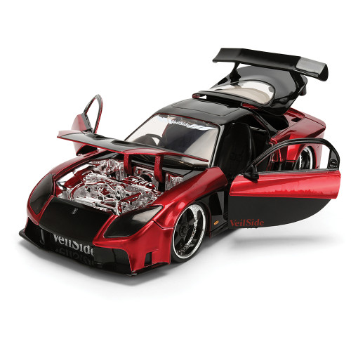 1995 Mazda RX-7 Widebody - Red 1:24 Scale Diecast Model Car by Jada Toys Alt Image 2