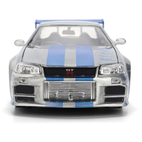 Fast & Furious 25th Anniversary BRIAN's Nissan Skyline GT-R - Brushed Metal Finish 1:24 Scale Diecast Model Car by Jada Toys Alt Image 7