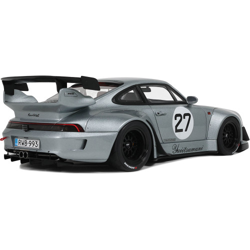 2024 RWB Porsche Yuiitsumuni - Silver 1:18 Scale Cast Resin Model Car by GT Spirit Alt Image 1