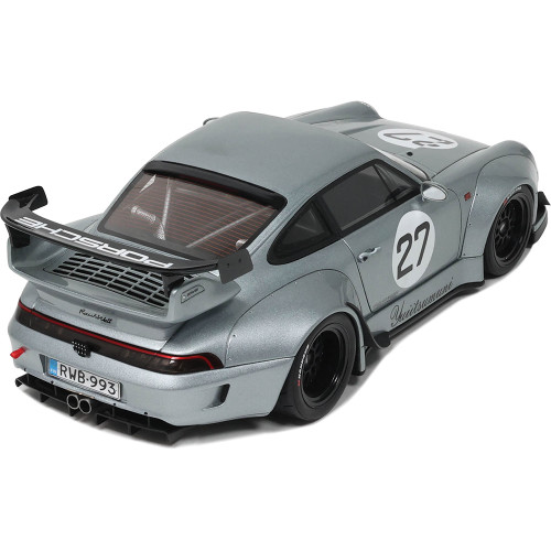 2024 RWB Porsche Yuiitsumuni - Silver 1:18 Scale Cast Resin Model Car by GT Spirit Alt Image 3