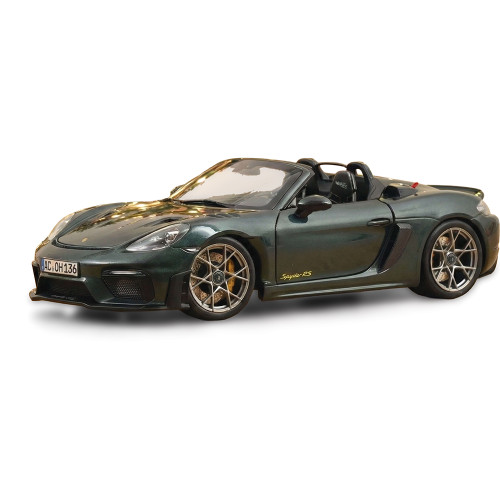 2023 Porsche 718 Spyder RS w/ Weissach Pack - Forest Green 1:18 Scale Diecast Model Car by Norev Main Image