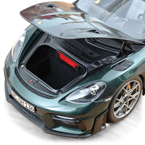 2023 Porsche 718 Spyder RS w/ Weissach Pack - Forest Green 1:18 Scale Diecast Model Car by Norev Alt Image 4