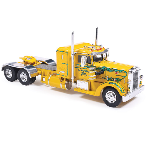 1952 Peterbilt 350 - Yellow with Green Flames 1:64 Scale Diecast Model Truck by IXO Models Alt Image 2