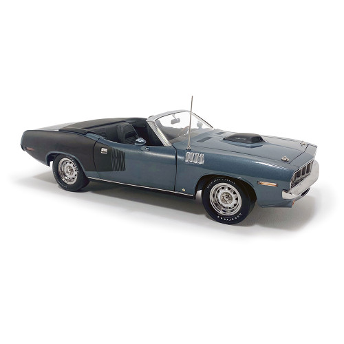 1971 Plymouth HEMI Cuda Convertible - Winchester Gray 1:18 Scale Diecast Model Car by Acme Main Image