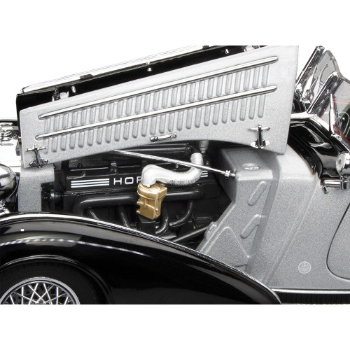 1939 Horch 855 Roadster - Black/Silver 1:18 Scale Diecast Model Car by Sunstar Alt Image 7