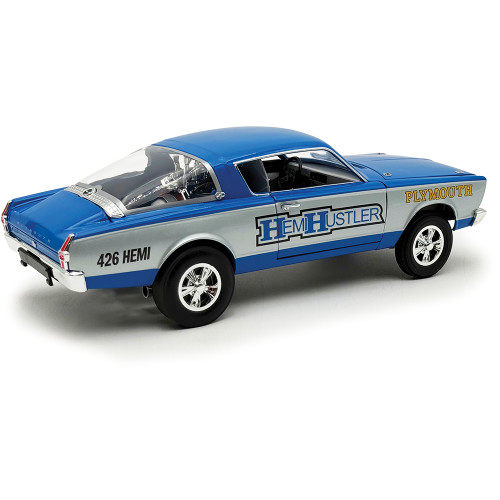 1966 Plymouth Barracuda - Hemi Hustler 1:18 Scale Diecast Model Car by Acme Alt Image 2