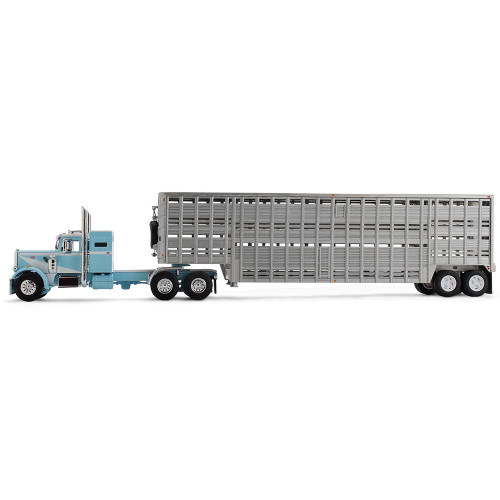 Peterbilt Model 351 36” Vintage Sleeper & Wilson Livestock Trailer 1:64 Scale Diecast Model Truck by Diecast Promotions Alt Image 1
