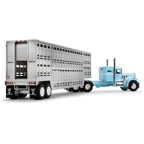Peterbilt Model 351 36 Vintage Sleeper & Wilson Livestock Trailer Alt Image 2