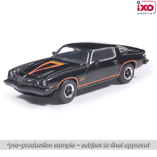 1977 Chevrolet Camaro Z28 - Black 1:64 Scale Diecast Model Car by IXO Models Main Image