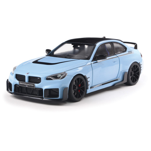2024 BMW M2 (G87) Performance Parts - Zandvoort Blue 1:18 Scale Diecast Model Car by Solido Main Image