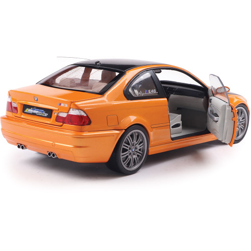2000 BMW E46 M3 Coupe Solido Works - Orange 1:18 Scale Diecast Model Car by Solido Alt Image 2
