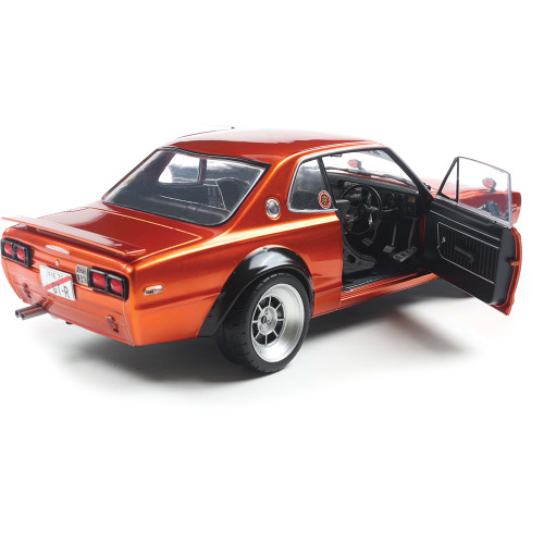 1970 Nissan Skyline (C10) Hakosuka Solido Works - Orange Metallic 1:18 Scale Diecast Model Car by Solido Alt Image 1