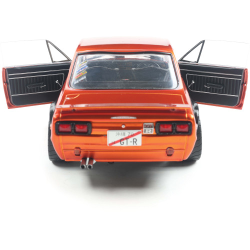 1970 Nissan Skyline (C10) Hakosuka Solido Works - Orange Metallic 1:18 Scale Diecast Model Car by Solido Alt Image 7