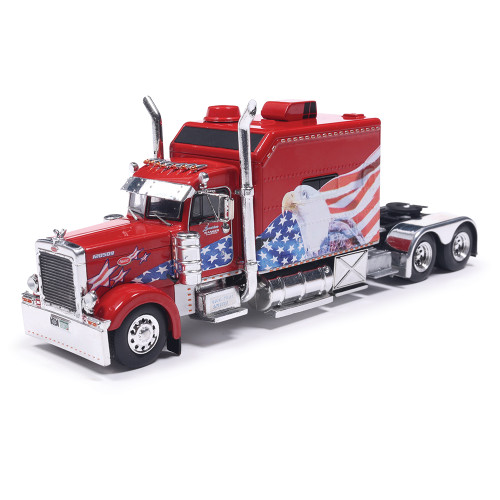 Peterbilt 379 Custom - Red with Eagle 1:64 Scale Diecast Model Truck by IXO Models Main Image