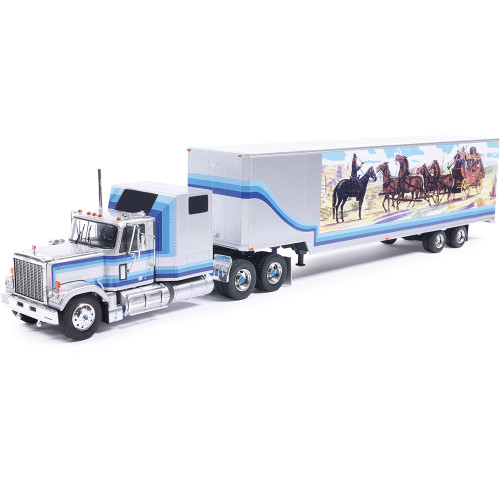 1980 GMC General With Trailer - Western White 1:43 Scale Diecast Model Truck by IXO Models Main Image