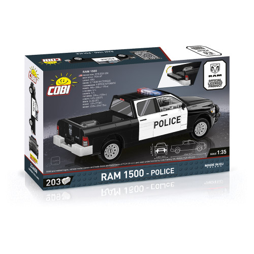 DODGE Ram 1500 Police Truck Building Brick Set 1:35 Scale  by Cobi Toys Alt Image 1