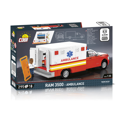 DODGE Ram 3500 Ambulance Building Brick Set 1:35 Scale  by Cobi Toys Alt Image 1