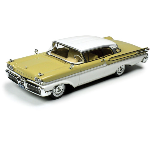 1958 Mercury Park Lane - Mayfair Yellow & Marble White 1:43 Scale Cast Resin Model Car by Goldvarg Collection Main Image